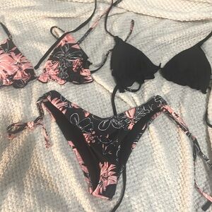 SHEIN bikini pink and black size S